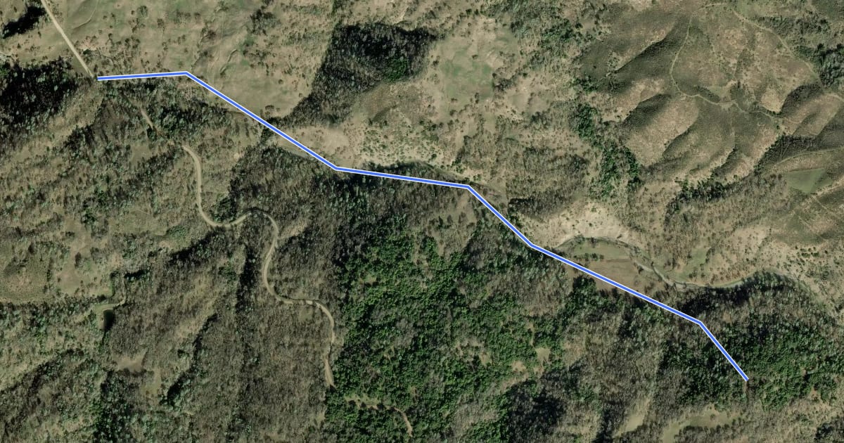 Маршрут North Fork Trail на спутниковом снимке