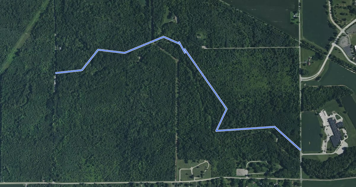Маршрут North Ghost Hedge Trail на спутниковом снимке