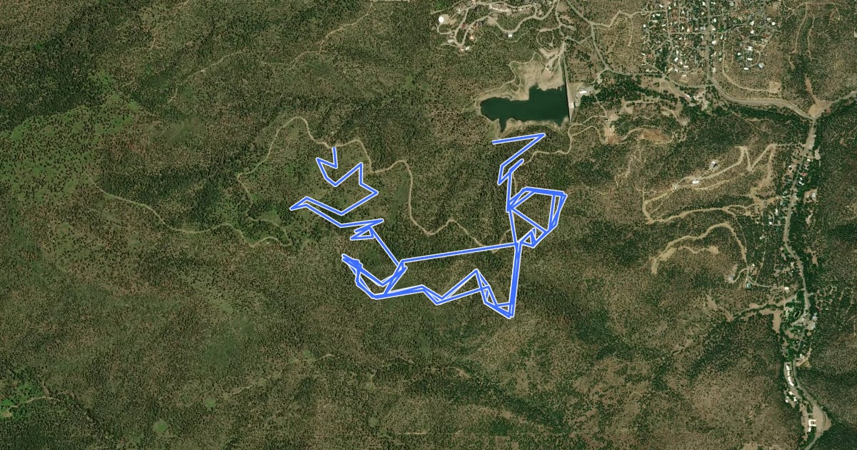 Маршрут North Grindstone Connector Trail на спутниковом снимке