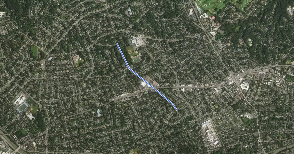 Маршрут North Harrison Street на спутниковом снимке