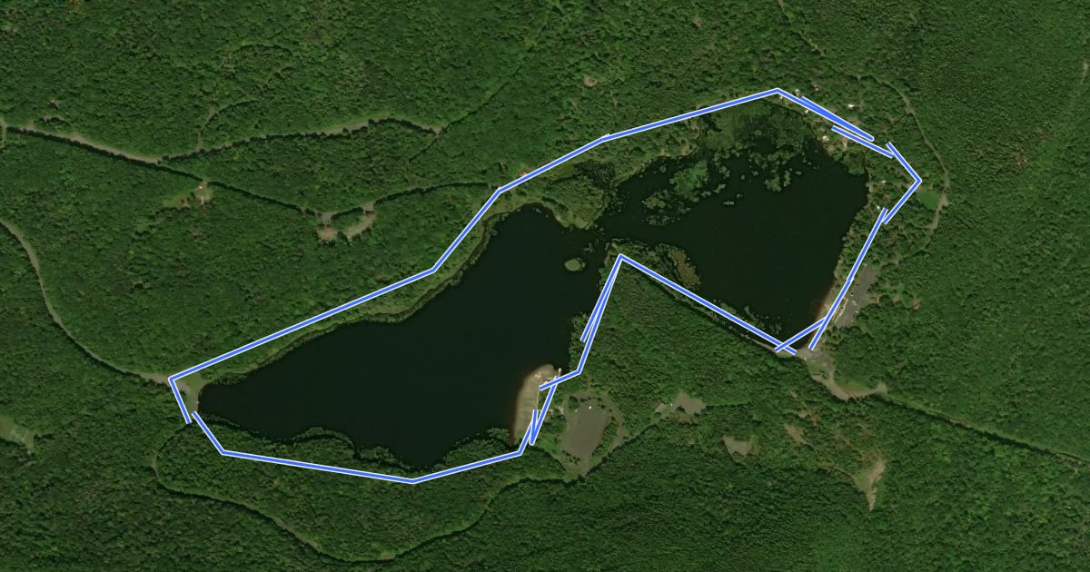 Маршрут North Lake South Lake Trail на спутниковом снимке