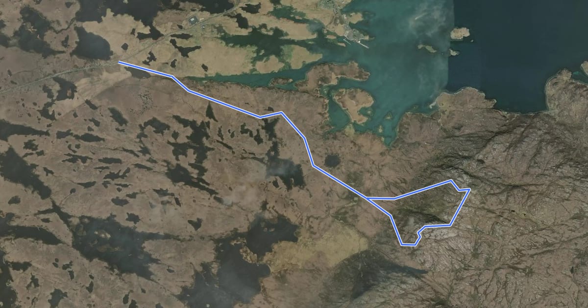 Маршрут North Lee Walk на спутниковом снимке