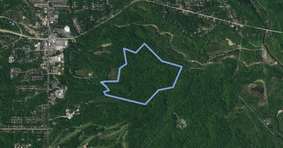 Маршрут North Loop Trail на спутниковом снимке