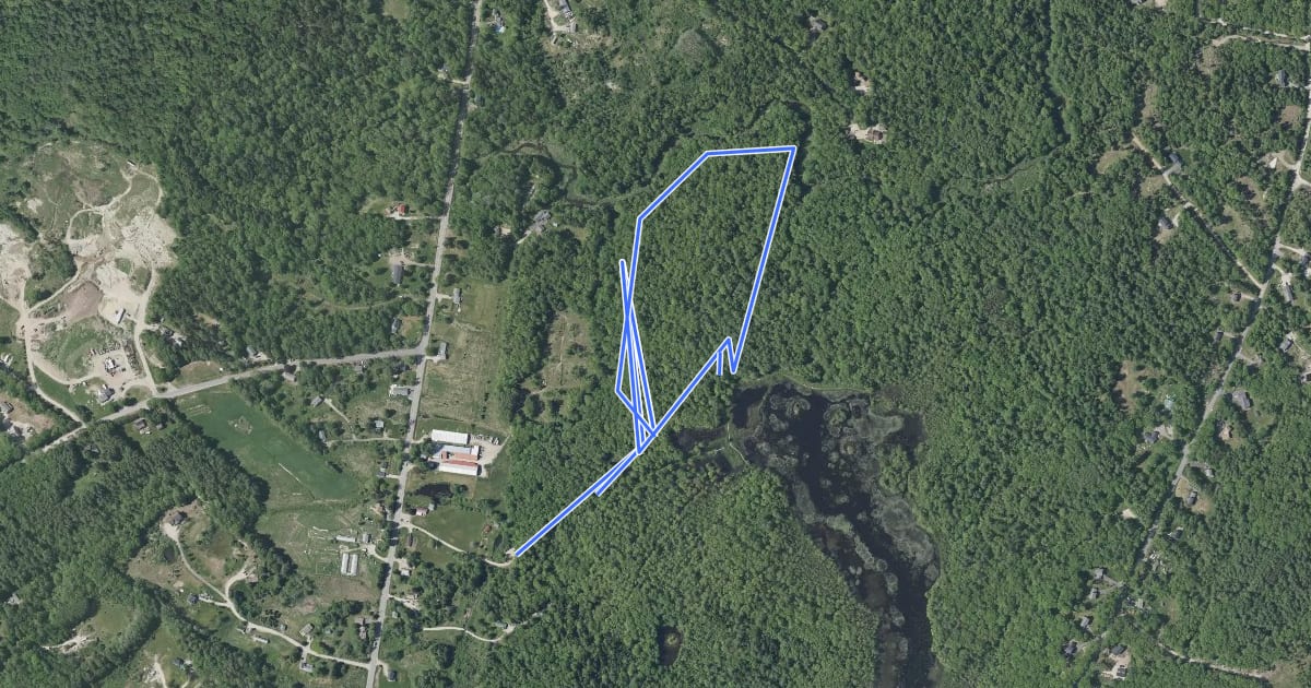 Маршрут North Loop Trail на спутниковом снимке