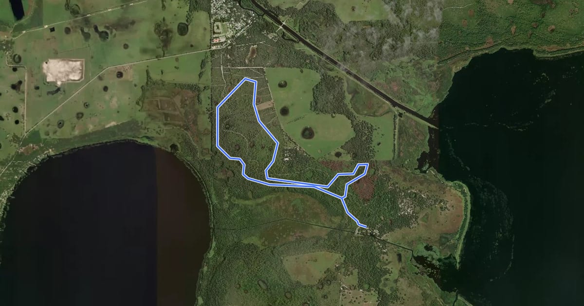 Маршрут North Loop Trail на спутниковом снимке