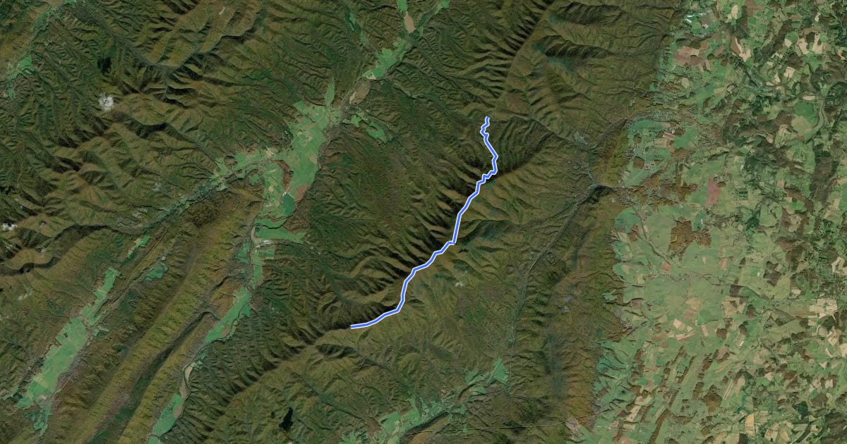 Маршрут North Mountain Trail на спутниковом снимке