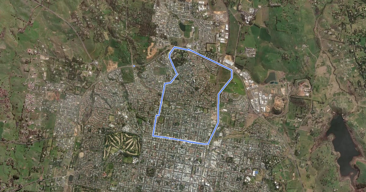 Маршрут North Orange Loop на спутниковом снимке