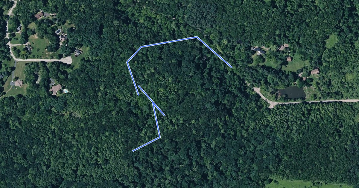 Маршрут North Park - Purple Trail на спутниковом снимке