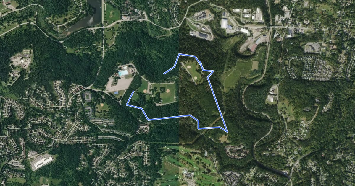 Маршрут North Park - White на спутниковом снимке