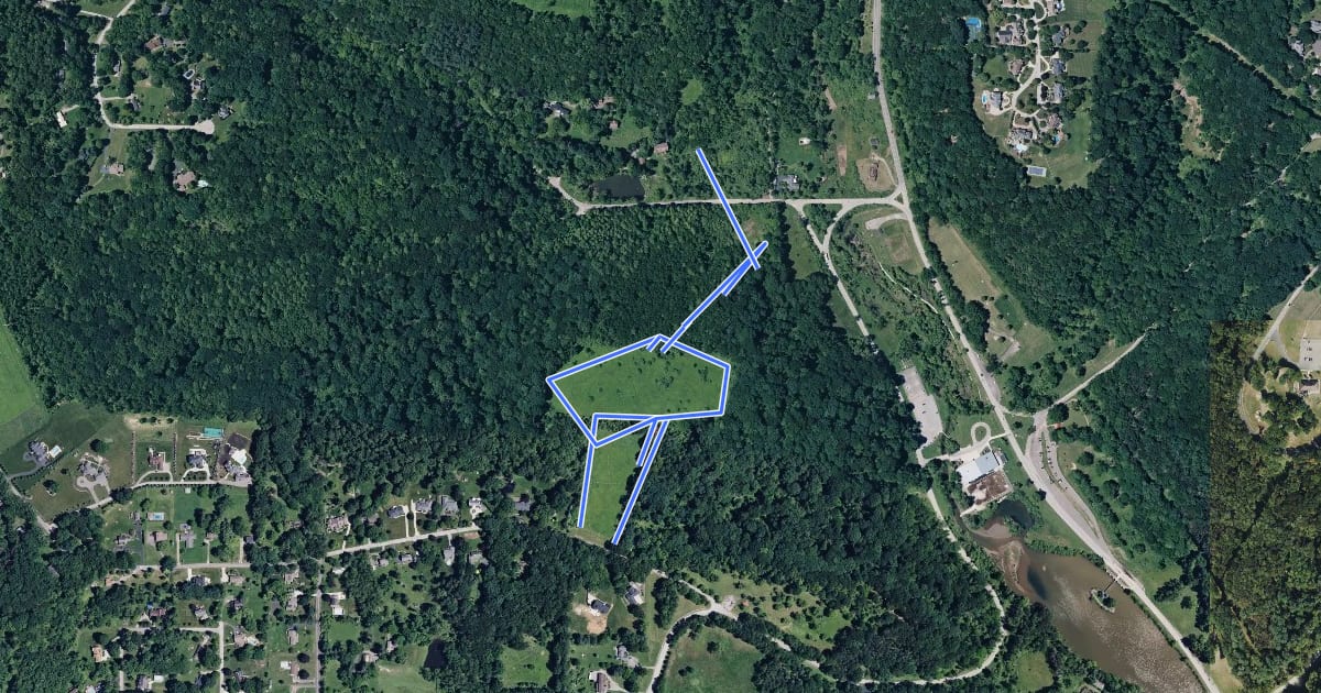 Маршрут North Park - White Trail на спутниковом снимке