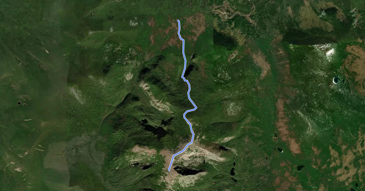 Маршрут North Peaks Trail на спутниковом снимке