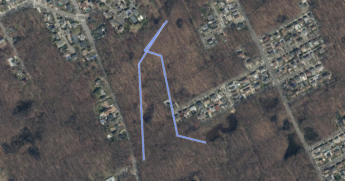 Маршрут North Ponds Trail Loop на спутниковом снимке