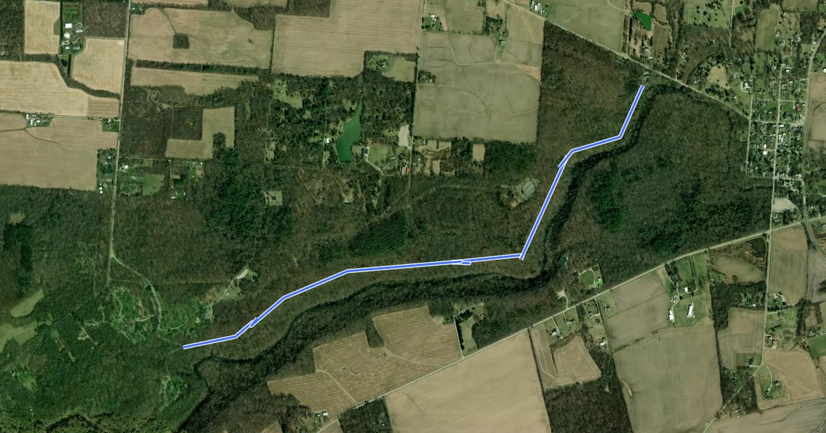 Маршрут North Rim Trail на спутниковом снимке