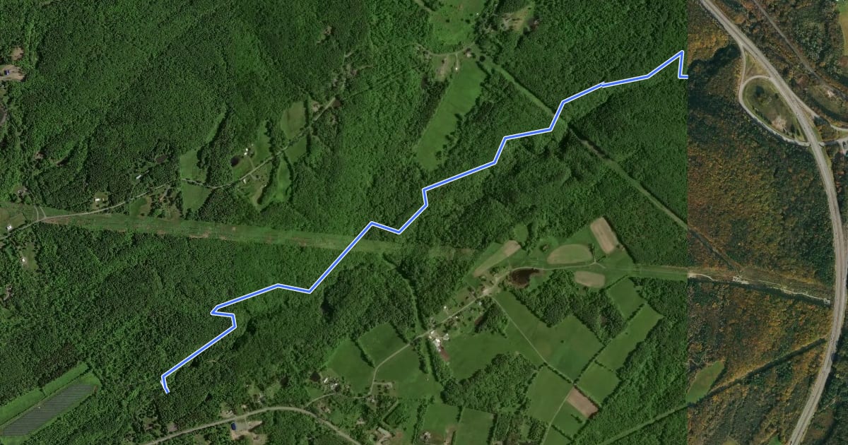 Маршрут North Rim Trail на спутниковом снимке