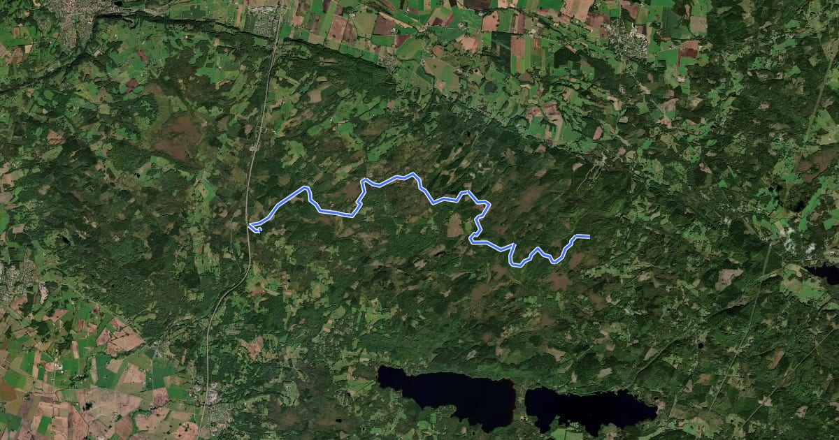 Маршрут North Sea Trail - Skåneleden на спутниковом снимке