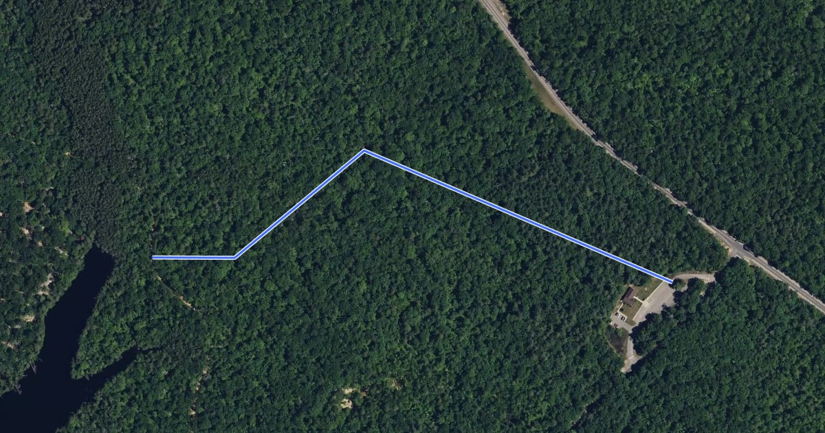 Маршрут North Shore Trail на спутниковом снимке