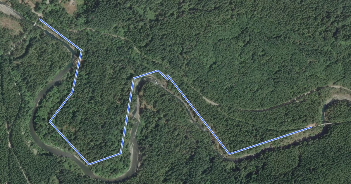 Маршрут North Side Trail на спутниковом снимке