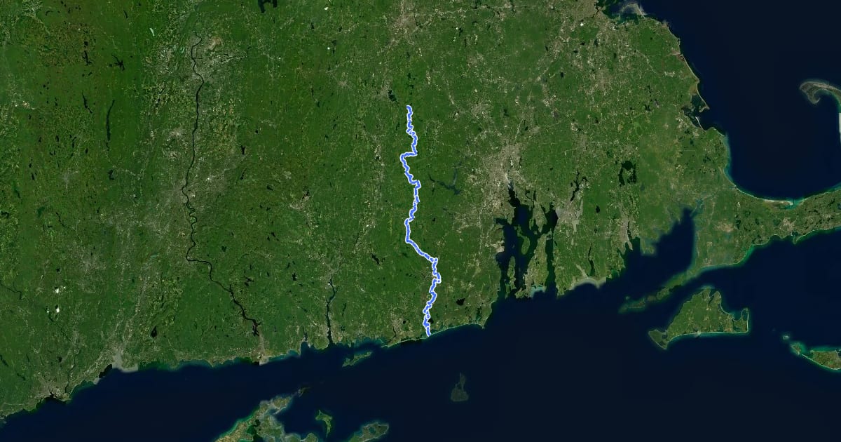 Маршрут North South Trail на спутниковом снимке