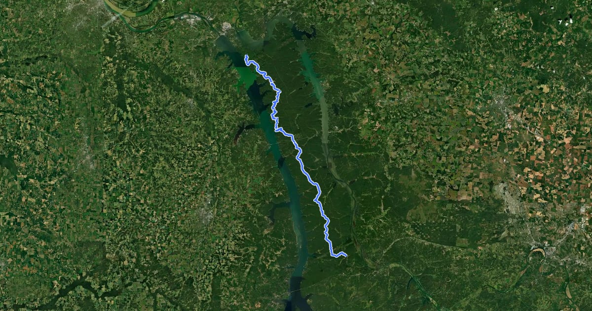 Маршрут North/South Trail на спутниковом снимке