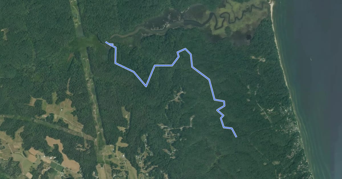 Маршрут North-South Trail на спутниковом снимке