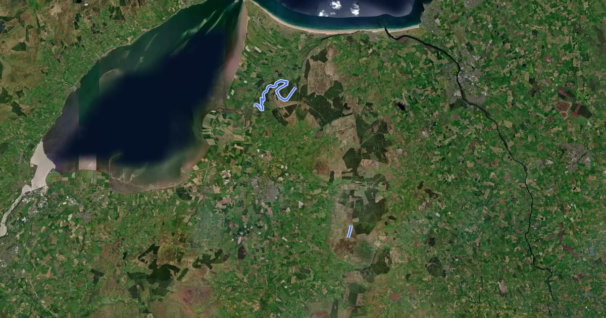 Маршрут North Sperrins Way на спутниковом снимке