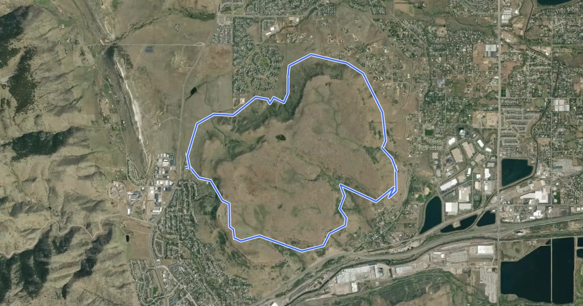 Маршрут North Table Loop Trail на спутниковом снимке