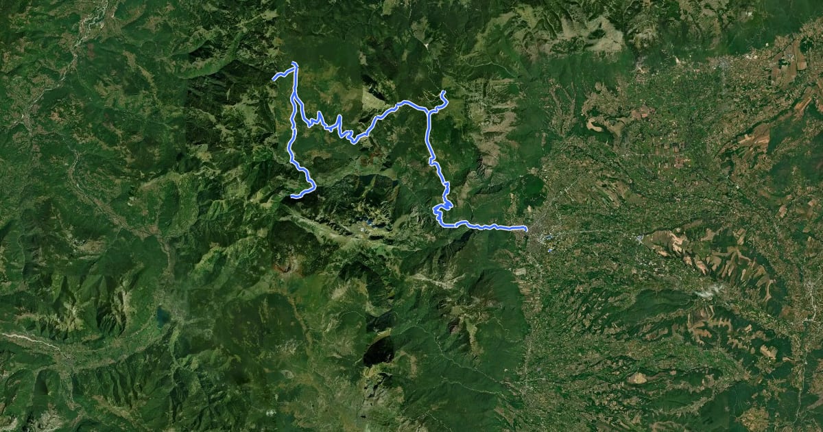 Маршрут North to West Biking Trail на спутниковом снимке