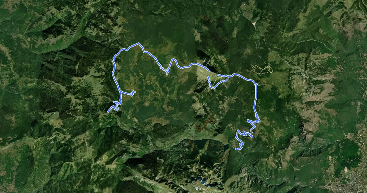 Маршрут North to West Hiking Trail на спутниковом снимке