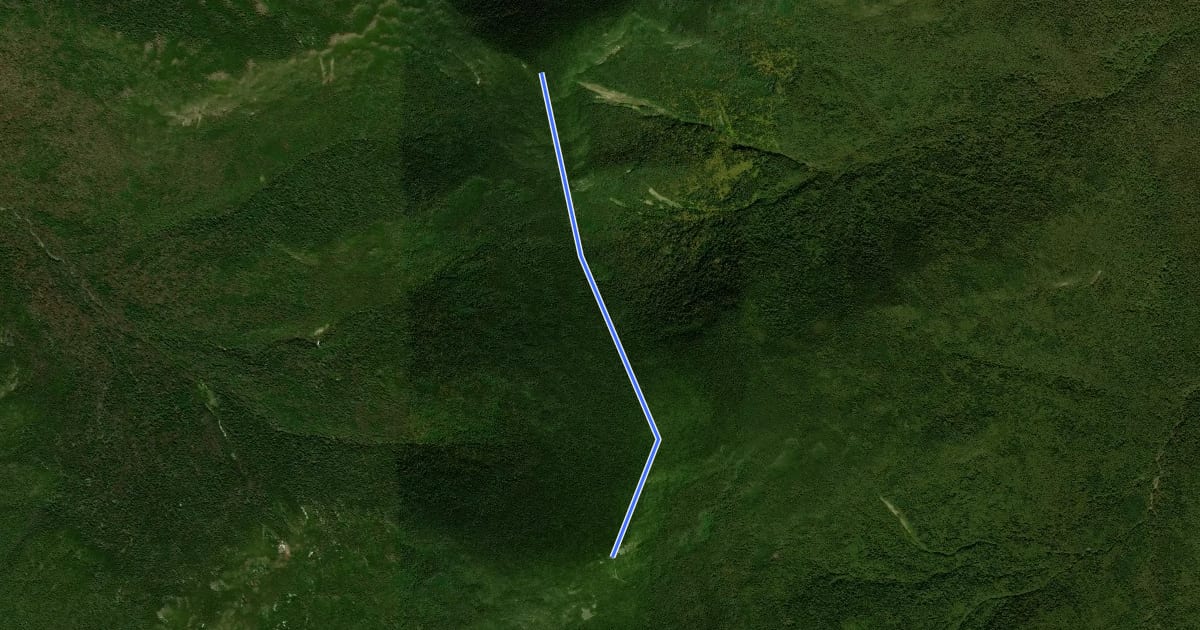 Маршрут North Twin Spur на спутниковом снимке