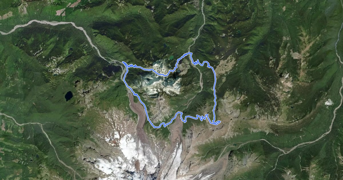 Маршрут Northern Loop Trail на спутниковом снимке