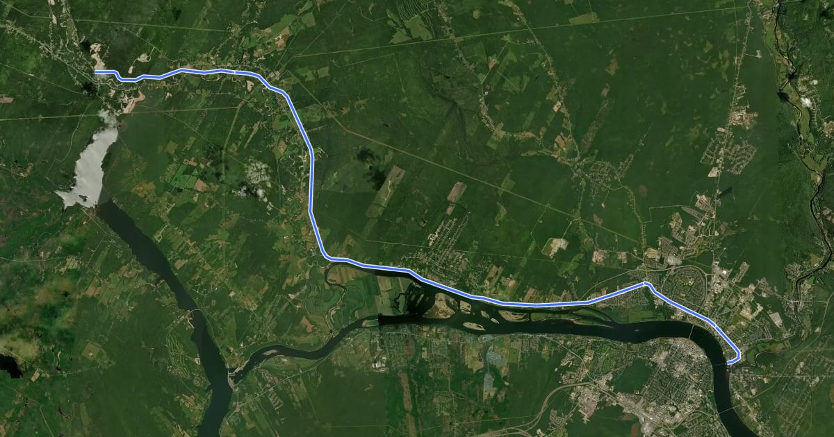 Маршрут Northside Trail на спутниковом снимке