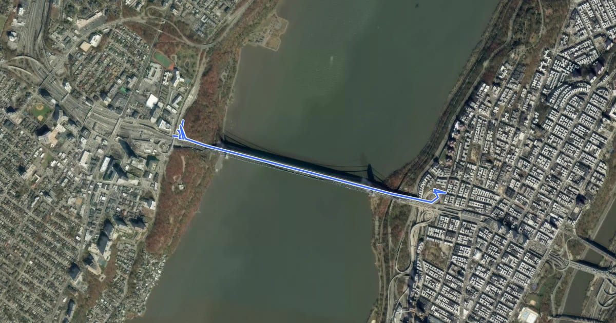 Маршрут NorthWalk на спутниковом снимке