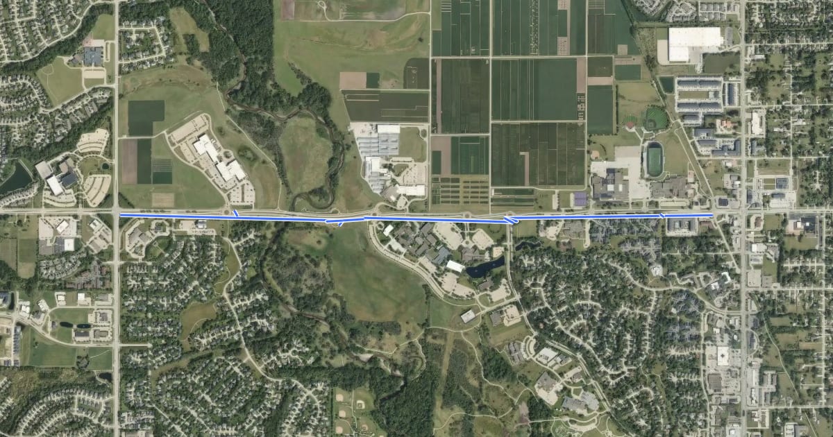 Маршрут Northwest 62nd Avenue Sidepath на спутниковом снимке