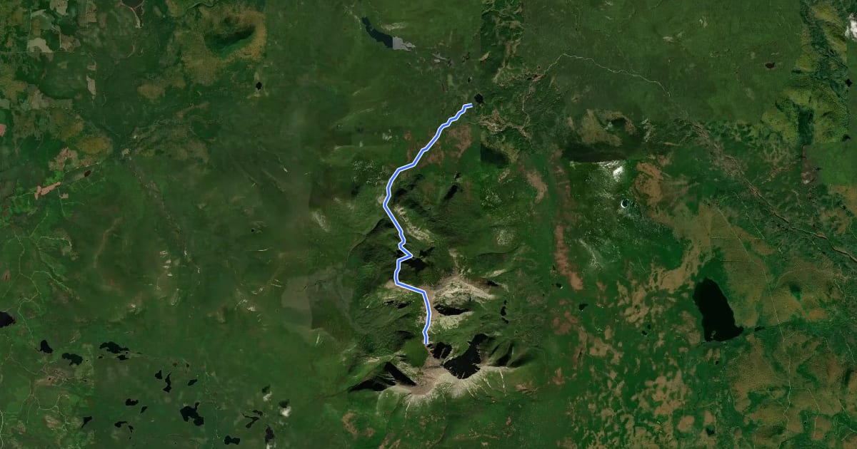 Маршрут Northwest Basin Trail на спутниковом снимке