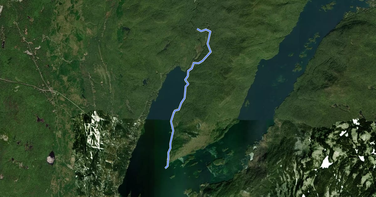 Маршрут Northwest Bay Trail на спутниковом снимке