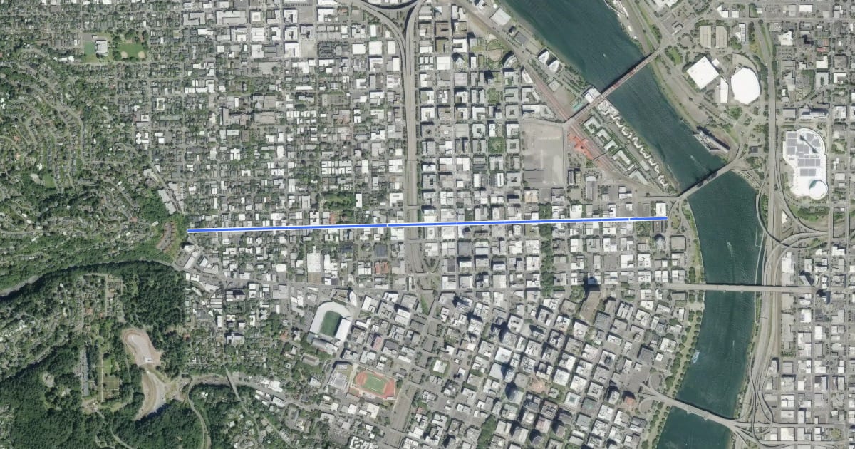 Маршрут Northwest Flanders Neighborhood Greenway на спутниковом снимке