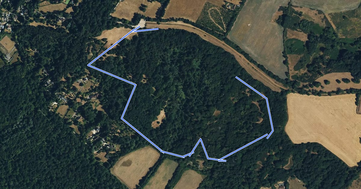 Маршрут Northwood Trail на спутниковом снимке
