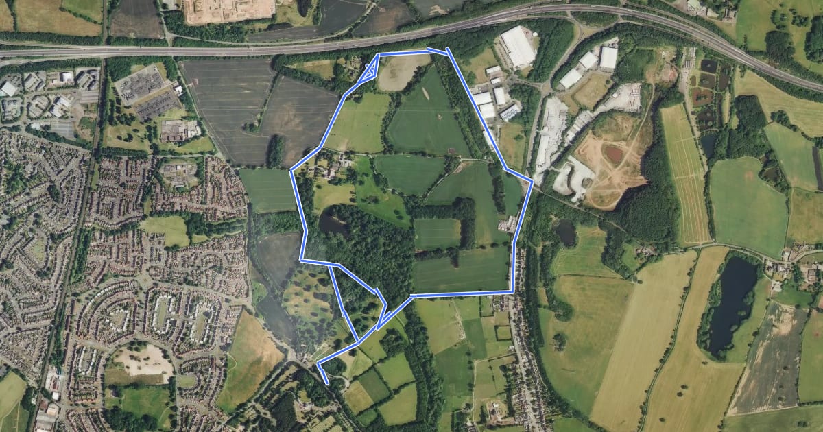 Маршрут Northycote Farm to Moseley Old Hall Walk, Moseley Old Hall на спутниковом снимке