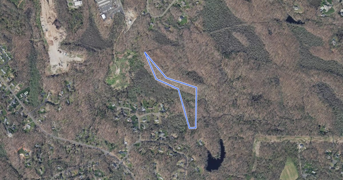 Маршрут Notch Hill Brook Red Trail на спутниковом снимке