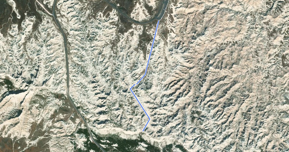 Маршрут Notch Trail на спутниковом снимке