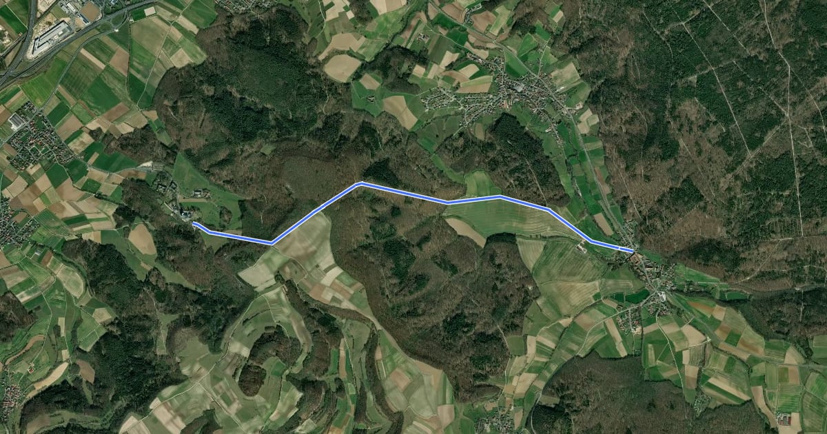Маршрут Nothelferweg на спутниковом снимке