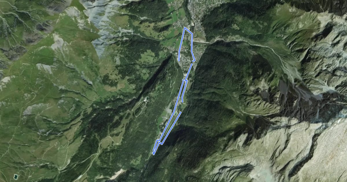 Маршрут Notre-Dame-de-la-Gorge на спутниковом снимке