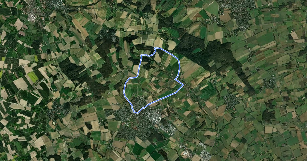Маршрут Nottuln Rundweg N4 на спутниковом снимке