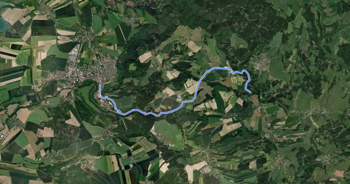 Маршрут [Ž] Nové Město nad Metují - Slavoňov - Rokole на спутниковом снимке