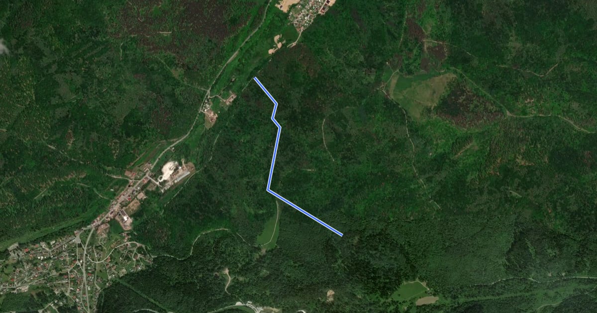 Маршрут Novoveský trail на спутниковом снимке