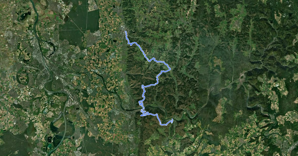 Маршрут NPNO Gravel Crossing Etappe1 на спутниковом снимке