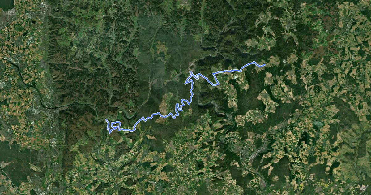Маршрут NPNO Gravel Crossing Etappe2 на спутниковом снимке