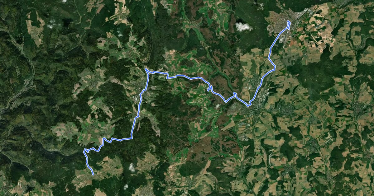 Маршрут NPNO Gravel Crossing Etappe3 на спутниковом снимке