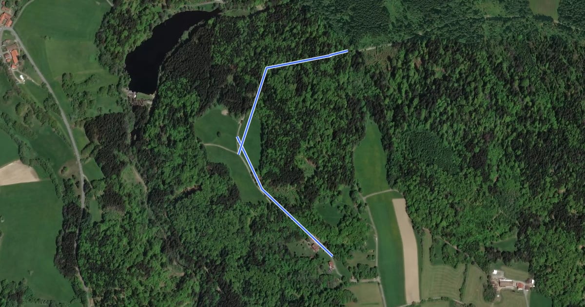 Маршрут Nr.:(1) gelb, Naturpark на спутниковом снимке