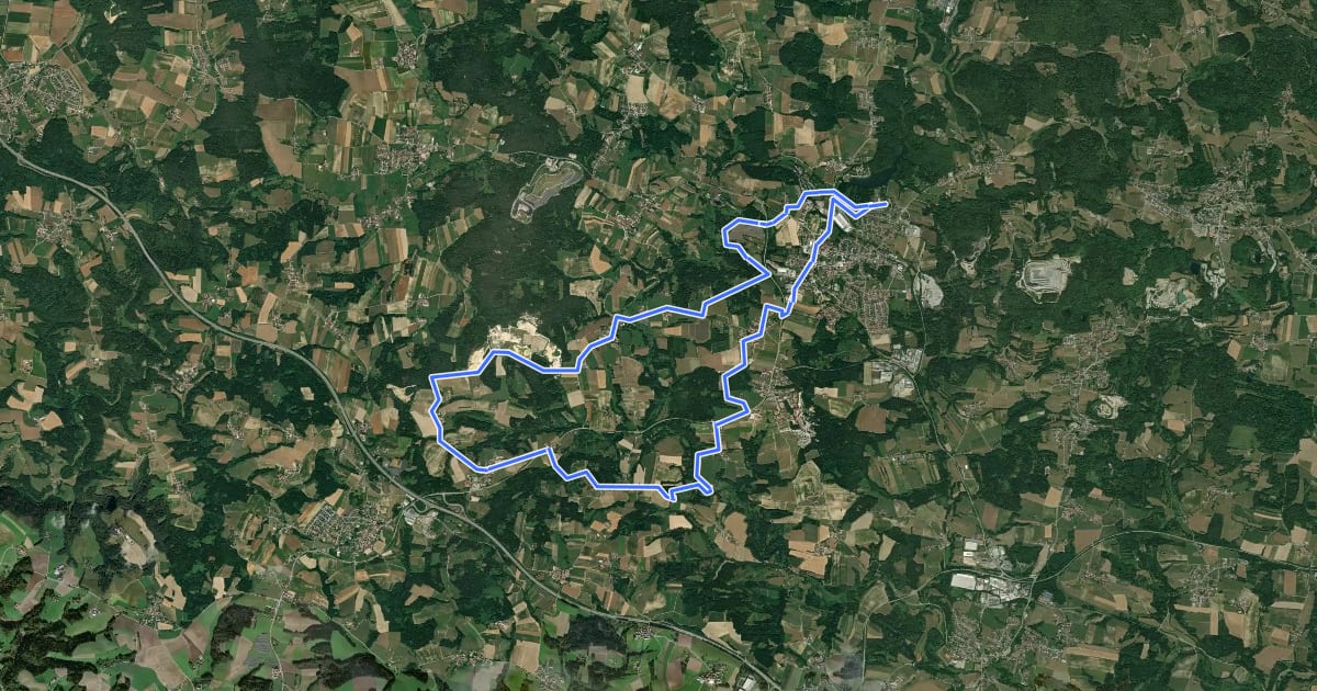 Маршрут Nr. 10: Dreiburgenblickweg на спутниковом снимке
